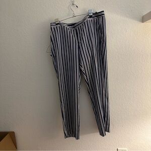 Banana Republic Striped Navy and White Pants